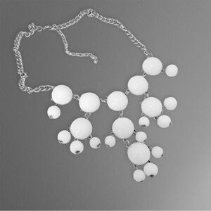 Elegant White Beaded Necklace